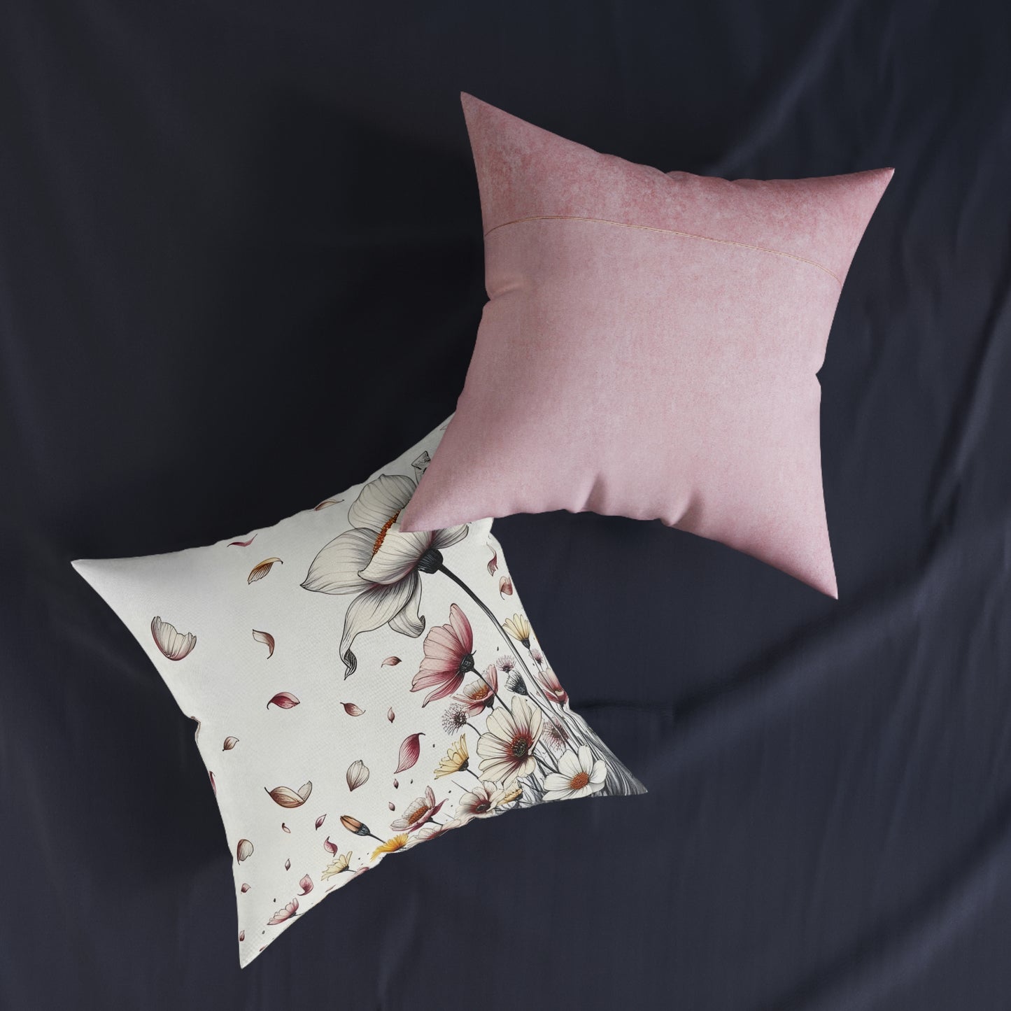 Boho Floral Pillow - Cozy Decor for Home, Gift for Her, Spring Home Accent, Flower Cushion, Modern Bohemian Style
