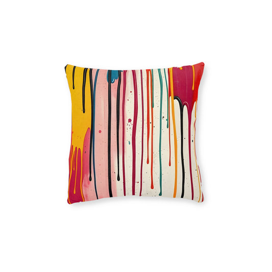 Abstract Colorful Square Pillow - Modern Decor, Cozy Living Room Accent, Art-Inspired Cushion, Gift for Art Lovers, Pink and Yellow [...]