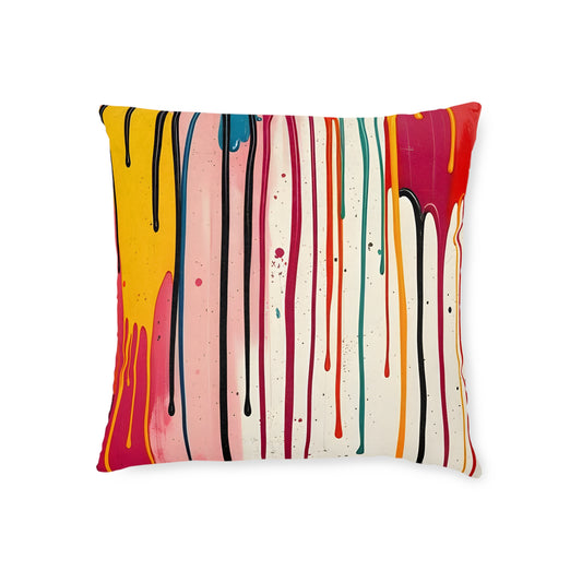 Abstract Colorful Square Pillow - Modern Decor, Cozy Living Room Accent, Art-Inspired Cushion, Gift for Art Lovers, Pink and Yellow [...]